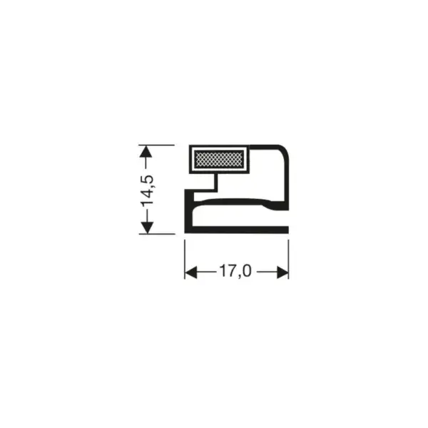 Vlak profiel met magneet m15 - 2.55mtr/lng Exclusieve Aanbieding