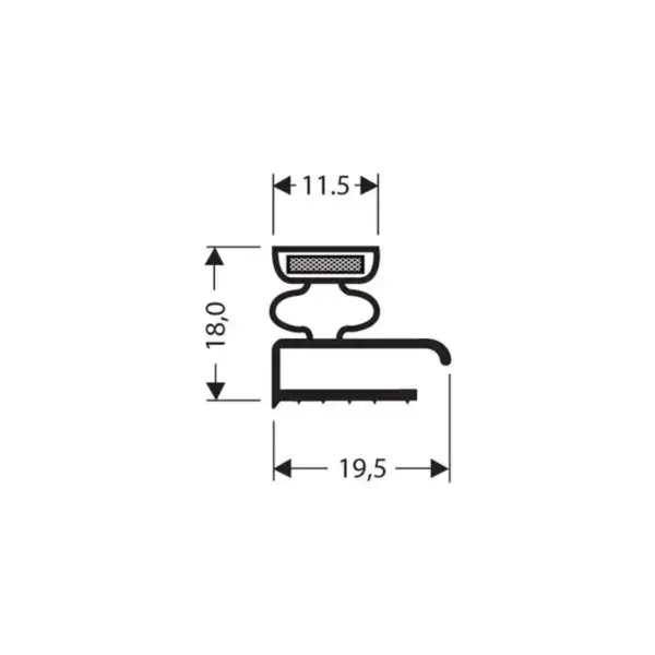 Speciale Aanbieding Vlak profiel met magneet m25 - 2.55mtr/lng