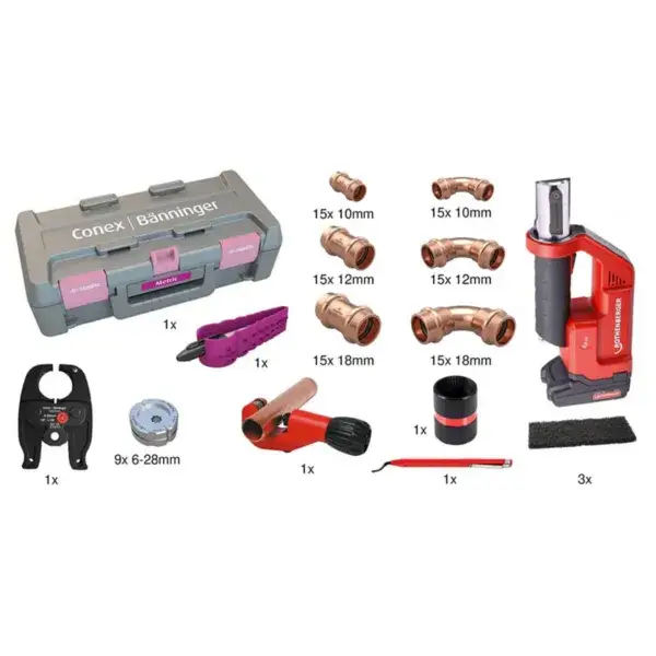 Maxipro metrisch starterset - met 9 inserts - incl. koppelingen Lage Kosten