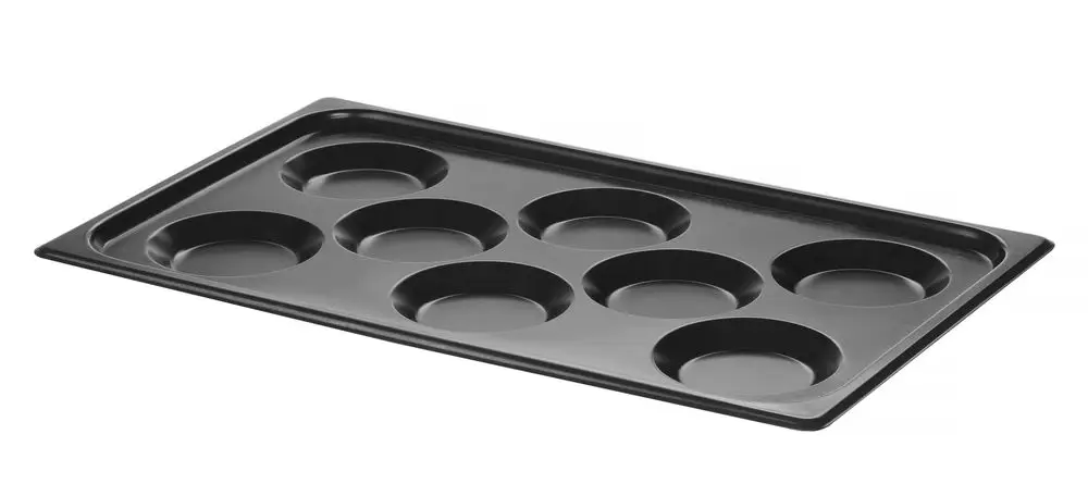 Bakplaat voor eieren, met anti-aanbak coating CONVECTOMAT EGGPLATE, HENDI, GN 1/1, Zwart, 530x325x(H)26mm Betrouwbaar