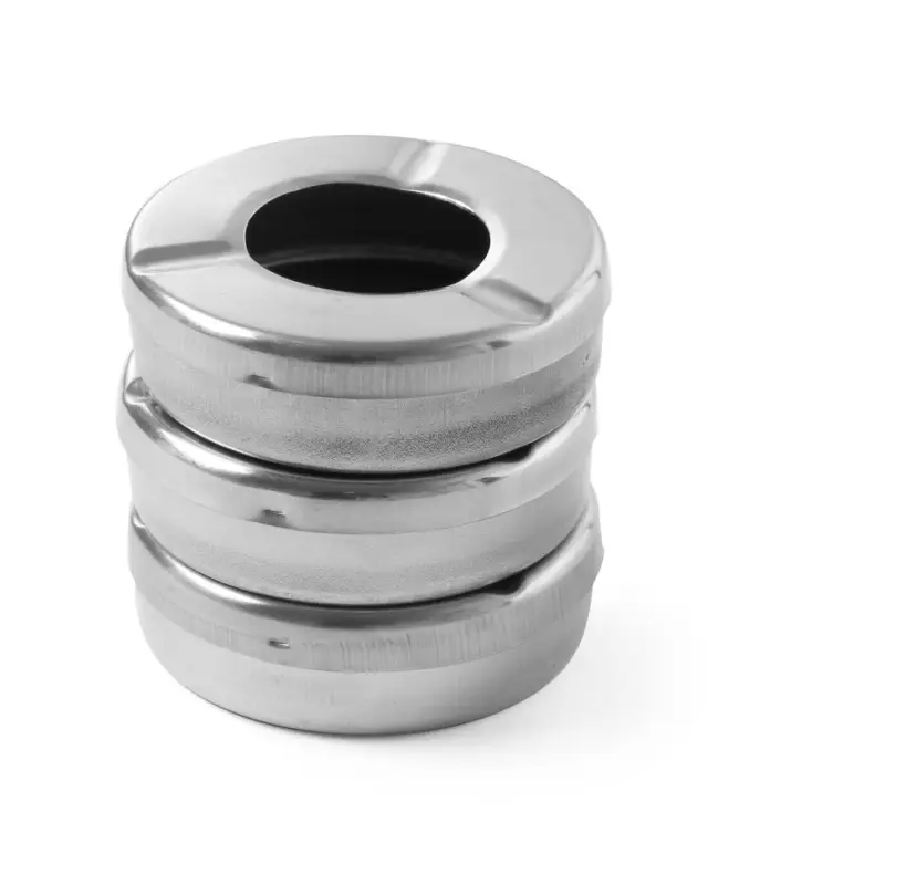 Flitsaanbieding Asbak Met Deksel, Hendi, 3 St., ø90x(h)28mm