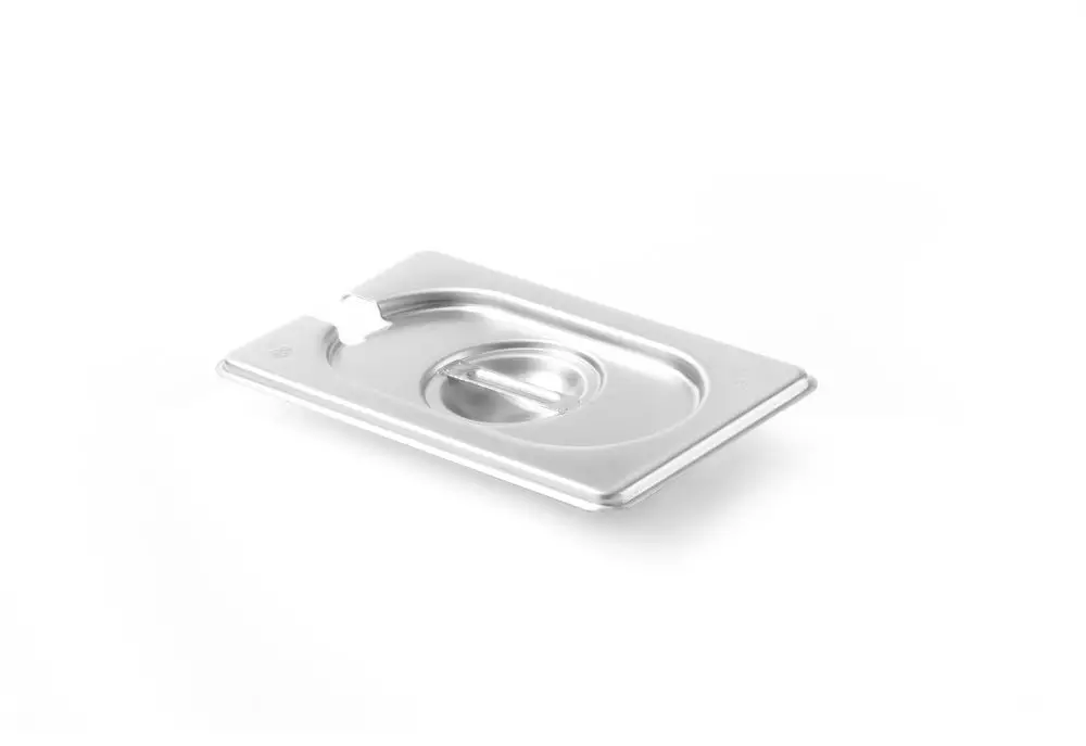 Gratis Retour Deksel Voor GN Containers Met Lepeluitsparing, Hendi, Kitchen Line, GN 1/9, 176x108mm