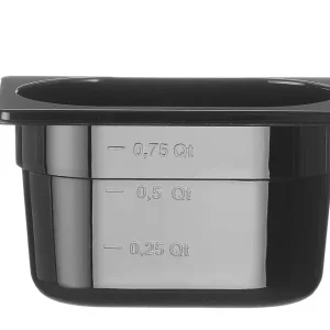 Container GN 1/9, Hendi, GN 1/9, 1L, Zwart, 176x108x(h)100mm Alleen Vandaag