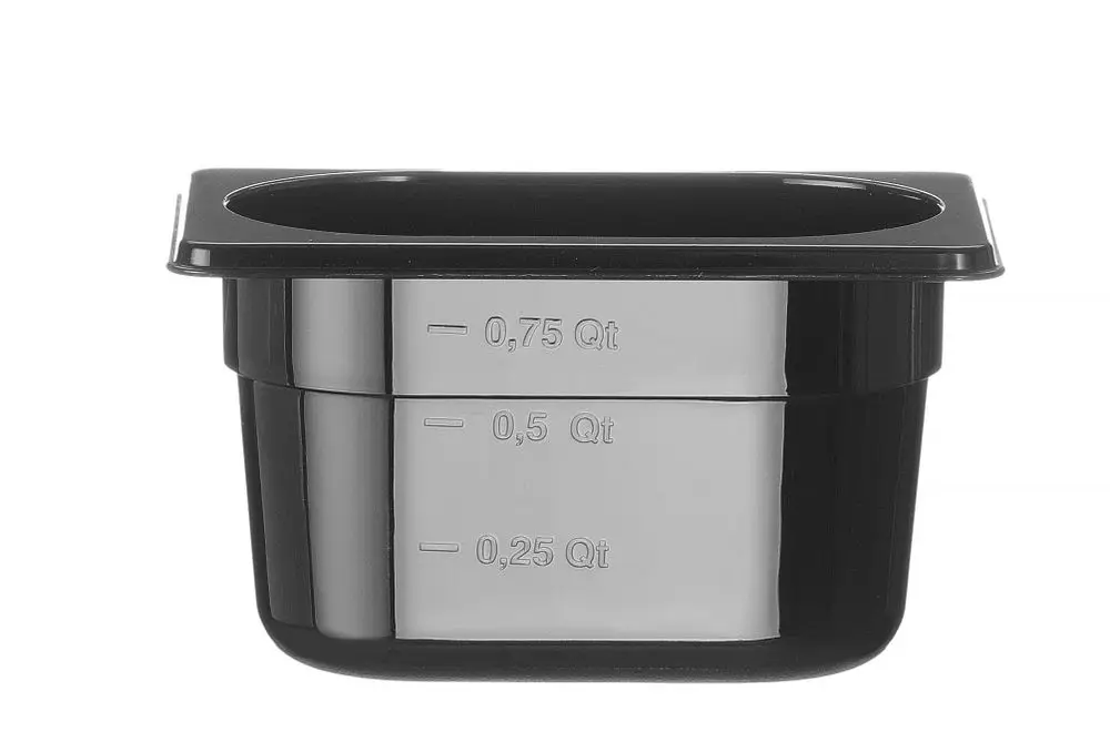 Container GN 1/9, Hendi, GN 1/9, 1L, Zwart, 176x108x(h)100mm Alleen Vandaag