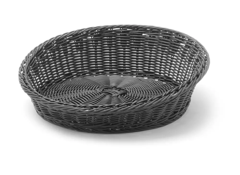 Superprijs Broodmand Rond Schuin Aflopend, Hendi, Zwart, ø370x(h)120mm