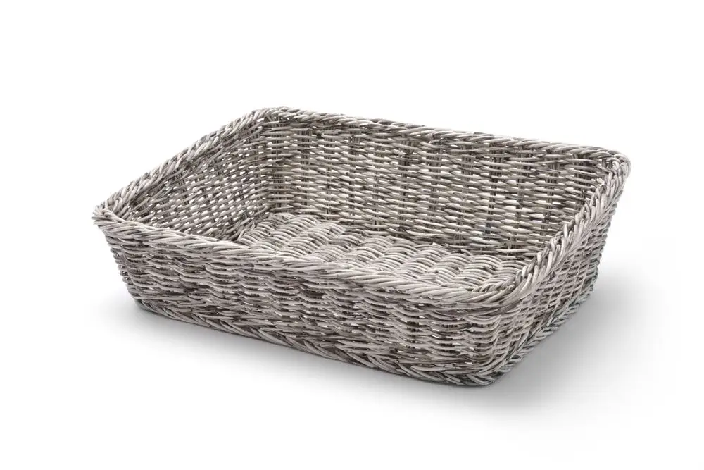 Rechtstreeks Van De Fabrikant Broodmand Rechthoekig, Hendi, Lichtgrijs, 400x300x(h)120mm