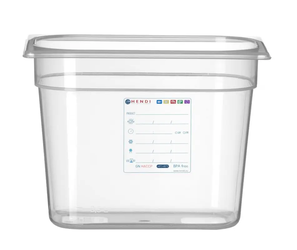 Container GN 1/4, Hendi, GN 1/4, 5,5L, Transparant, 265x162x(h)200mm Shop Nu