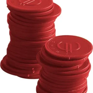 Fabrieksprijs Consumptiemunten – 100 St., Bar Up, Rood, 100 St., ø25mm
