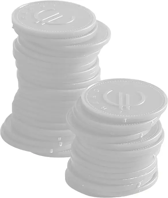 Consumptiemunten – 100 St., Bar Up, Wit, 100 St., ø25mm Speciale Aanbieding