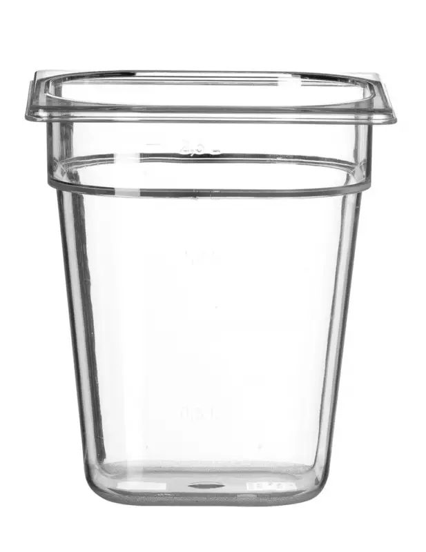 Flitsaanbieding Container GN 1/6 Polycarbonaat, Hendi, Profi Line, GN 1/6, 3,4L, Transparant, 176x162x(h)200mm