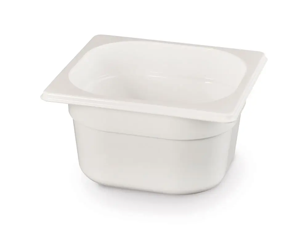 Premium Container GN 1/6 Wit Polycarbonaat, Hendi, GN 1/6, 1,6L, Wit, 176x162x(h)100mm