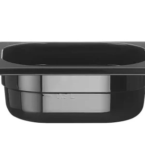 Seizoensaanbieding Container GN 1/6 Zwart Polycarbonaat, Hendi, Profi Line, GN 1/6, 1L, Zwart, 176x162x(h)65mm