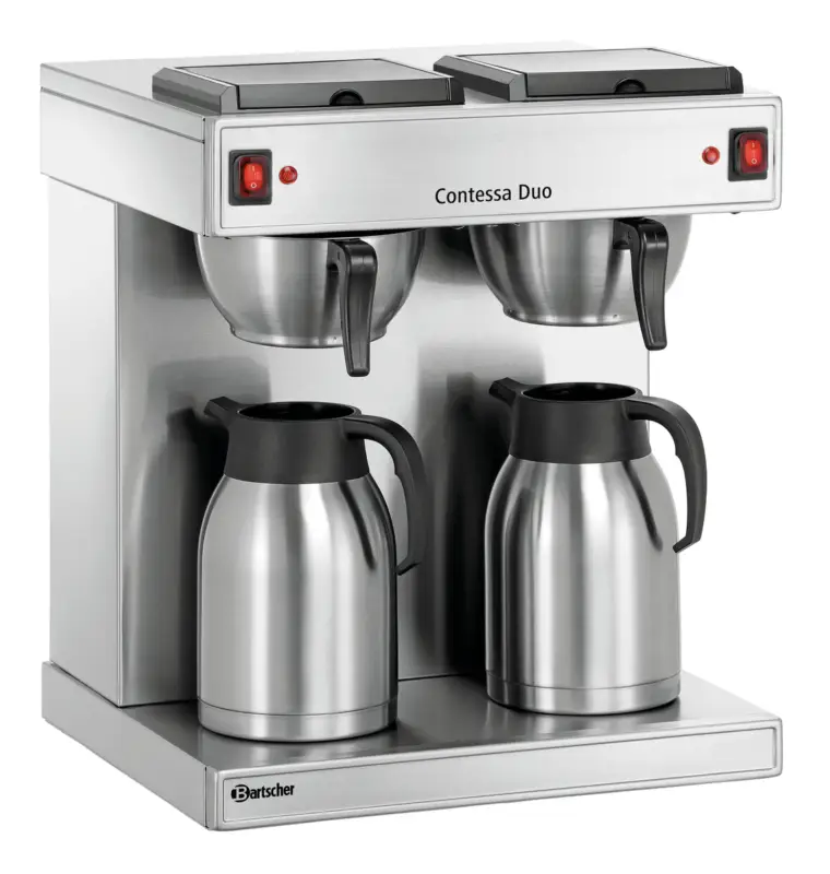 Bartscher Koffiemachine Contessa Duo | 2 Thermoskannen | 2x 13 Kopjes | 430x400x520mm Express Levering