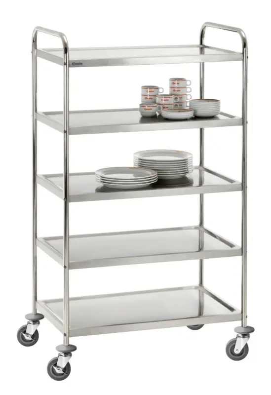 Bartscher Serveerwagen TS501 | 5 schappen | 920x600x1540mm Direct Beschikbaar