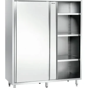 Koop Online Bartscher Servieskast | RVS | 2 schuifdeuren | 3 Verstelbare Schappen | 1200x600x2000mm