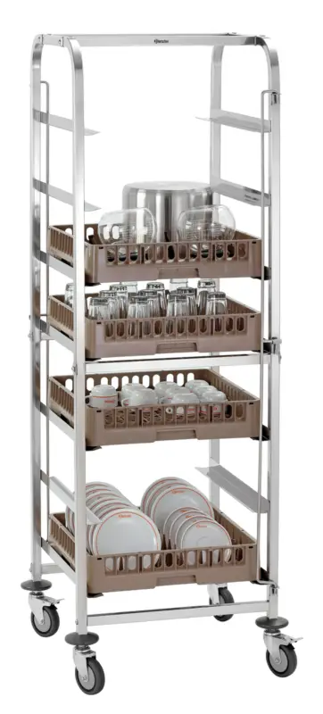 Meest Verkocht Bartscher Spoelkorfwagen RVS ASP700 | Vermogen 100 kg | 565x555x1750mm