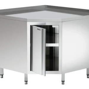Bartscher Hoekkast 700 FT | RVS | Tussenschap | Vleugeldeuren | 1000x1000x850mm Koop Online