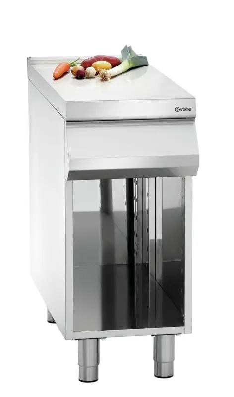 Fabrieksprijs Bartscher Neutraal Werkelement | Serie 900 | RVS | Open Onderbouw | 400x900x900mm