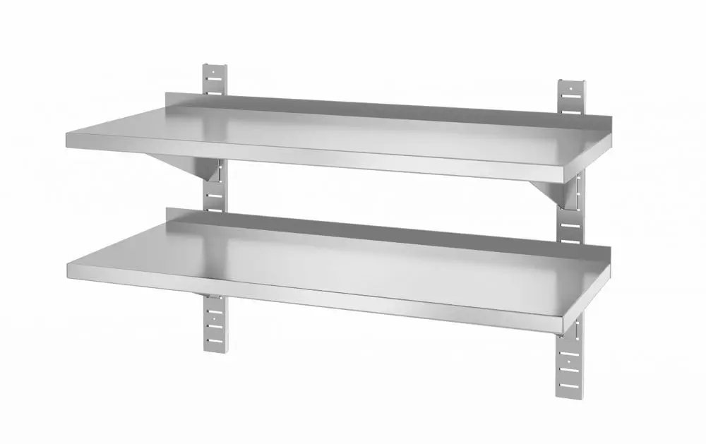 Dubbele Verstelbare Wandplak, Met 2 Bevestigingsbeugels, Hendi, 1000x400x(h)600mm Snelle Levering