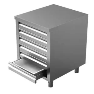 Pizzawerktafel | RVS | 6 Deegladen (EN 600×400) | 600x700x850mm Premium