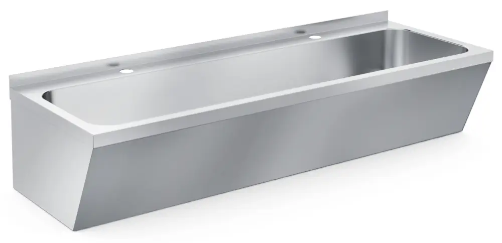 RVS Wasbak Dubbel 1200x425x165mm Gratis Retour