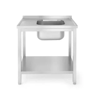 Spoeltafel Met Enkele Spoelbak En Legplank – Voor Zelfmontage, Hendi, Kitchen Line, Rechterkant, 800x600x(h)850mm Meest Verkocht