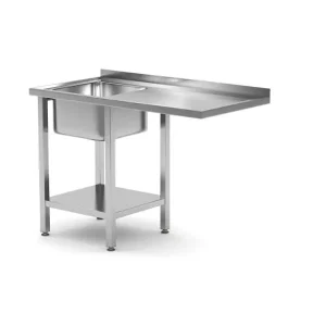 Spoeltafel Met Plank En Ruimte Voor Onderbouwvaatwasser, Hendi, Links, 1200x700x(h)850mm Seizoensaanbieding