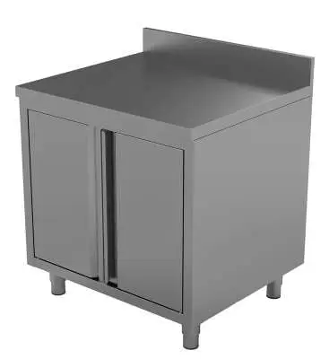 Unninox Werkkast | RVS | 2 Draaideuren | Achter Rand | 900x700x850mm Veilige Betaling