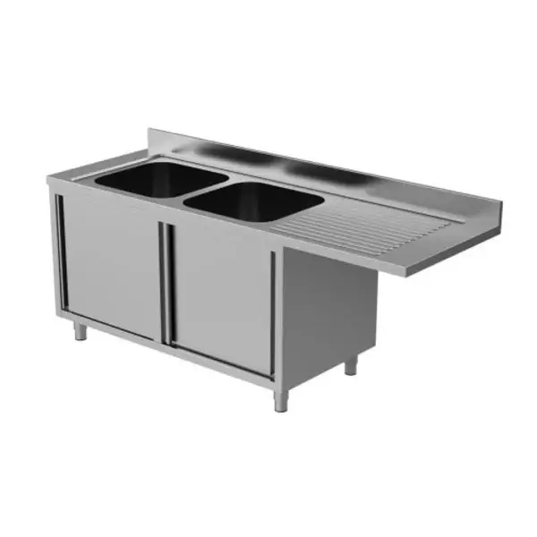 Weekendaanbieding Unninox Spoeltafel | Enkel Kuip | Met Vaatwasser Ruimte Rechts | 1200x700x850mm