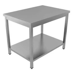 Veilige Betaling Unninox Werktafel | RVS | Bodemschap | 800x600x(h)850/900mm