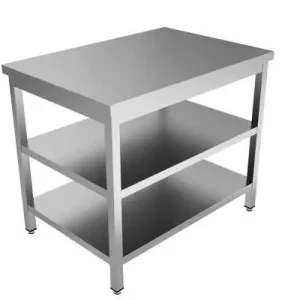 Aanbieding Unninox Werktafel | RVS | Tussen-/bodemschap | 1200x600x850/900mm