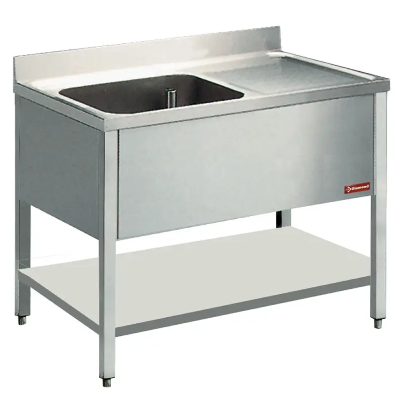 Premium Spoeltafel met 1 kuip en 1 druipvlak