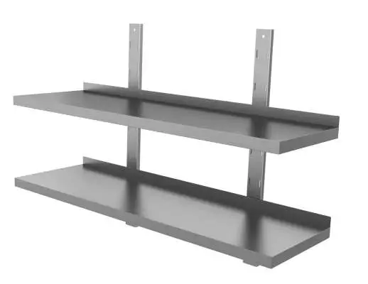 Laatste Versie Unninox Wandschap | RVS | 2 Niveaus | Verstelbare Hoogte | 1600x300x700mm