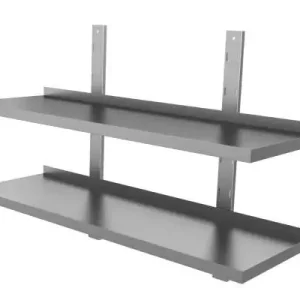 Unninox Wandschap | RVS | 2 Niveaus | Verstelbare Hoogte | 800x300x700mm Beperkte Voorraad