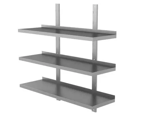 Bestseller Unninox Wandschap | RVS | 3 Niveaus | Verstelbare Hoogte | 1000x400x1000mm