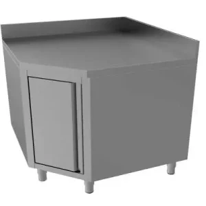Unninox RVS Hoekwerkkast | Deur | Achter Rand | 700 Diep | 1000x1000x850/900(h)mm Rechtstreeks Van De Fabrikant