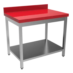 Aanbieding Unninox Snijwerktafel | RVS/polyethyleen | Gelast | Bodemschap | Achter Rand | 1800x700x850/900mm