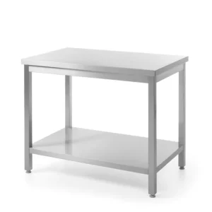 Bestseller Werktafel Zware Uitvoering Met Plank, 600 Mm Diep, Hendi, Kitchen Line, 1000x600x(h)850mm