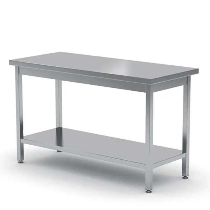 Koop Vandaag Werktafel Zware Uitvoering Met Plank, 600 Mm Diep, Hendi, Kitchen Line, 1200x600x(h)850mm
