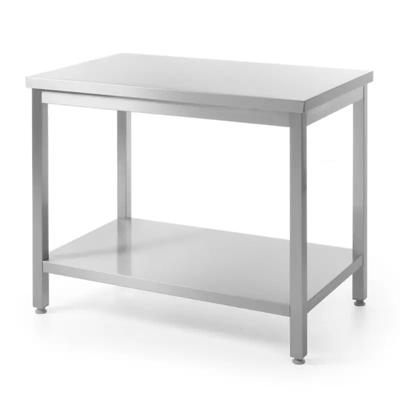 Werktafel Zware Uitvoering Met Plank, 600 Mm Diep, Hendi, Kitchen Line, 1400x600x(h)850mm Uitverkoop