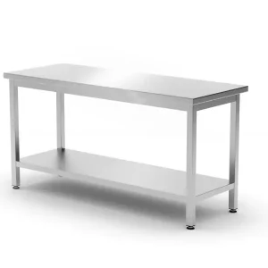 Werktafel Zware Uitvoering Met Plank, 600 Mm Diep, Hendi, Kitchen Line, 1600x600x(h)850mm Nu Kopen