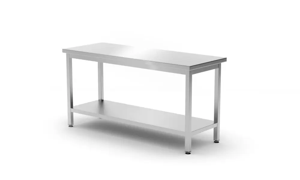 Werktafel Zware Uitvoering Met Plank, 600 Mm Diep, Hendi, Kitchen Line, 1600x600x(h)850mm Nu Kopen