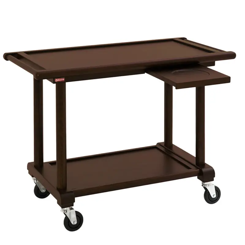 Rechtstreeks Van De Fabrikant Serveerwagen, 2 Niveau’s Hout “wengé”, Dresseertablet