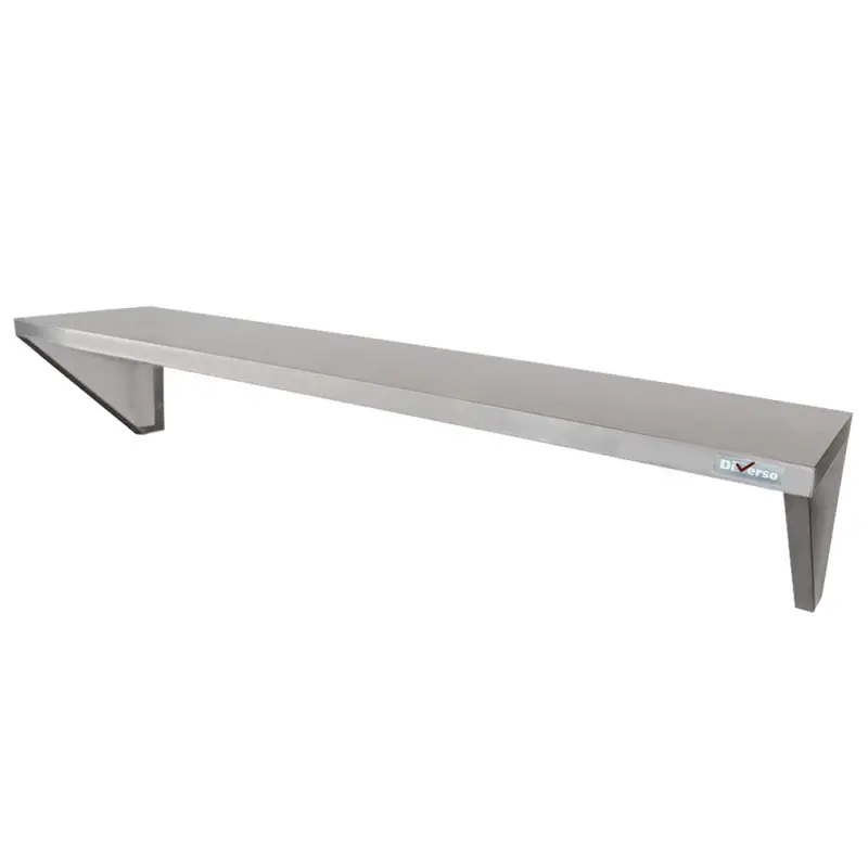 Diverso Muurrek | RVS | Met 2 Beugels | 1300x300x30mm Laatste Versie