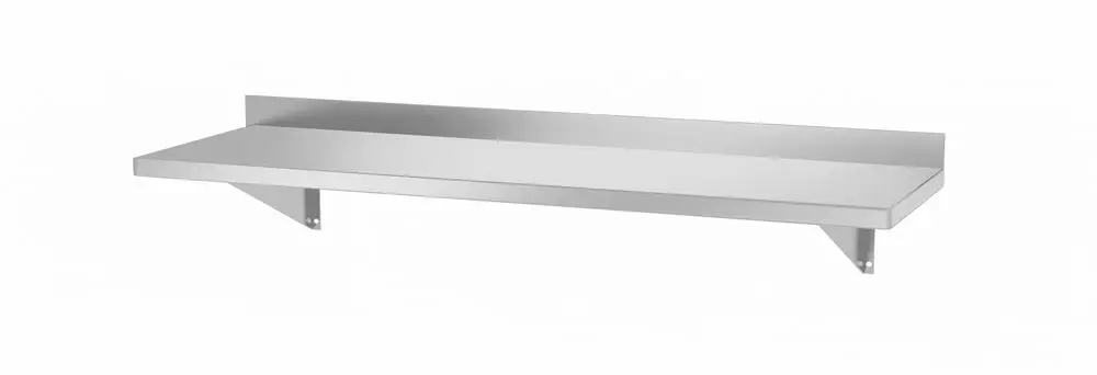 Wandplank Met 2 Bevestigingsbeugels, Hendi, 1000x300x(h)250mm Nieuw
