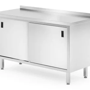 Wandwerktafel Met Kast – Gelast | Hendi Profi Line | 1400x600x(h)850mm Beperkte Voorraad