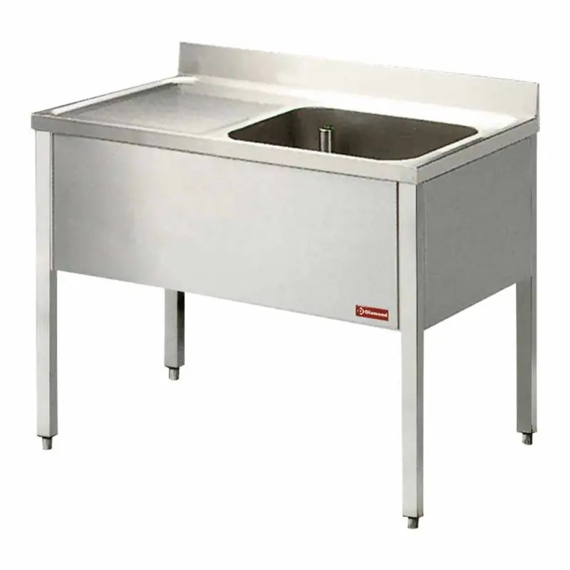 Aanbieding Spoeltafel Met 1 Kuip, 1 Links Druipvlak, Met Onderstel