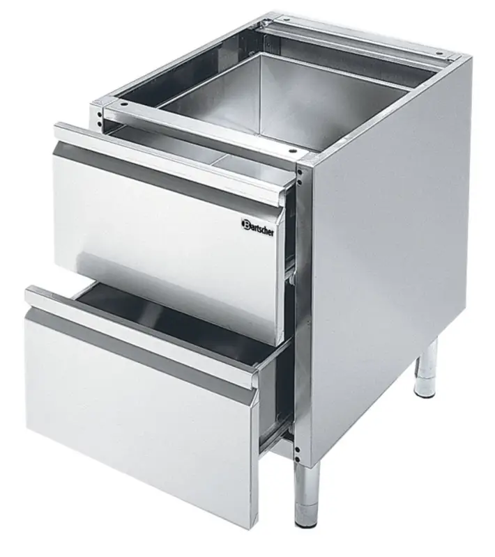 Bartscher Onderstel | SERIE 600 | RVS | 2 Laden | 400x550x580mm Lage Kosten