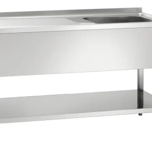 Bartscher RVS Spoeltafel | 1 Spoelbak Rechts | Afdruipvlak Links | Bodemschap | 1400x700x850mm Shop Nu