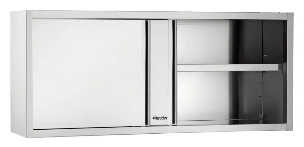 Alleen Vandaag Bartscher RVS Wandkast met Schuifdeuren | Verstelbare Tussenschap | 1400x400x660mm